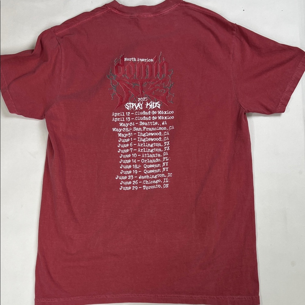 Domin Ate Stray Kids Concert Red Graphic T-Shirt Size M - Picture 3 of 3
